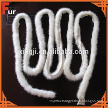 China Factory White Color Mink Fur Trimming